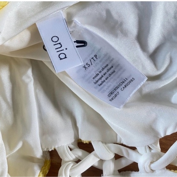 Onia White and Yellow one piece swimsuit -XS - Picture 5 of 6